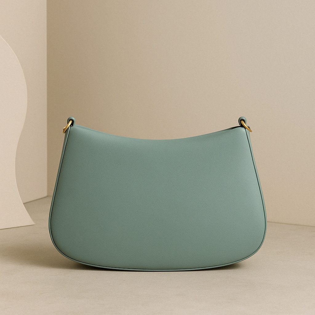 Taupe Pearl Strap Sling Bag - Elegant Shoulder Handbag for Women
