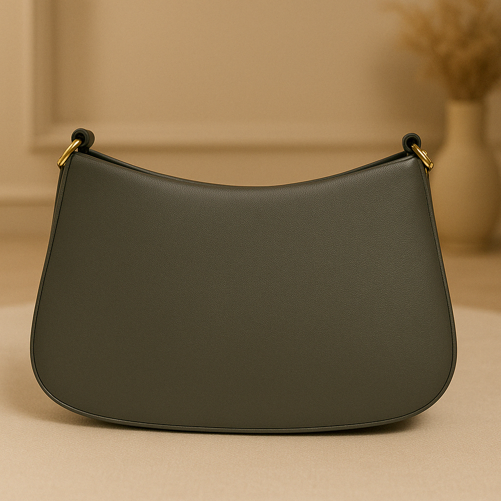 Taupe Pearl Strap Sling Bag - Elegant Shoulder Handbag for Women