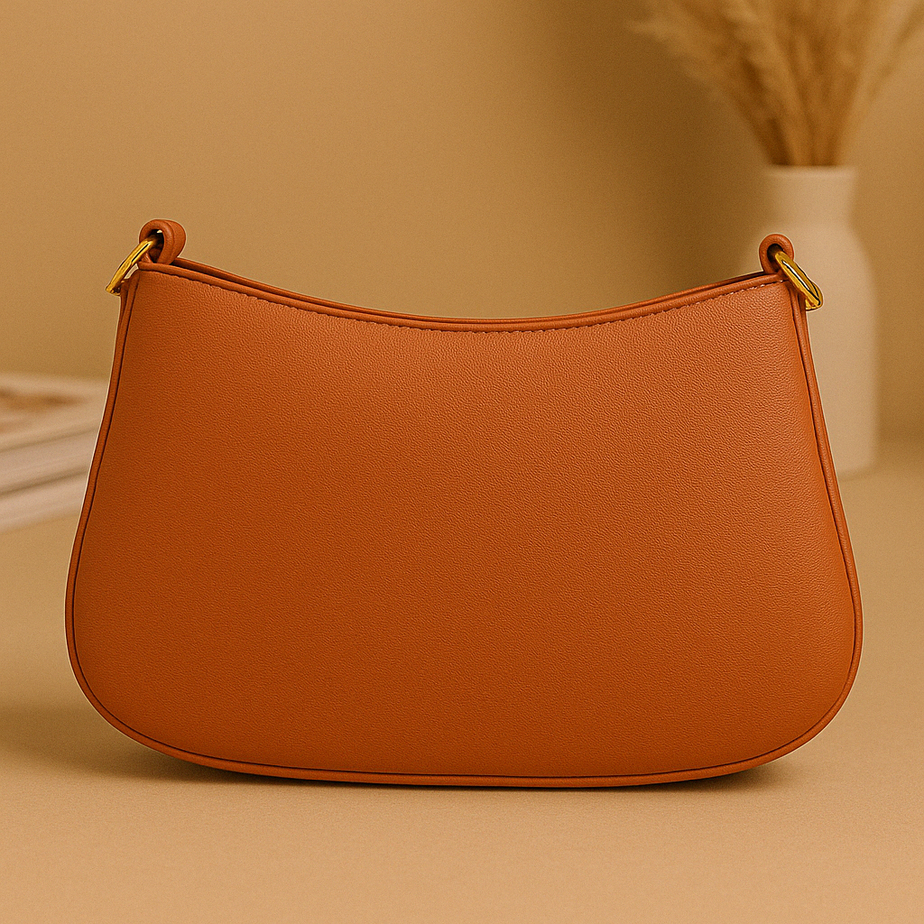 Taupe Pearl Strap Sling Bag - Elegant Shoulder Handbag for Women
