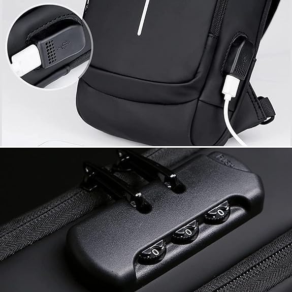 Anti-Theft USB Charging Sling Bag