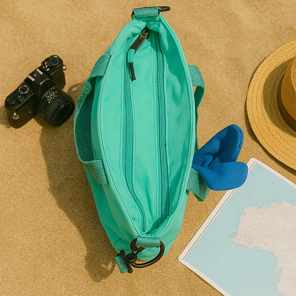 Mint Green Bunny Ear Backpack – “Give Me Love Clouds” Trendy Travel Bag