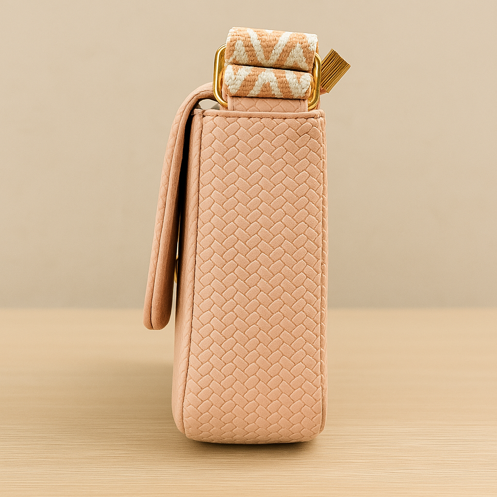 Blush Pink Crossbody Bag – Feminine Gold Clasp | Soft & Stylish