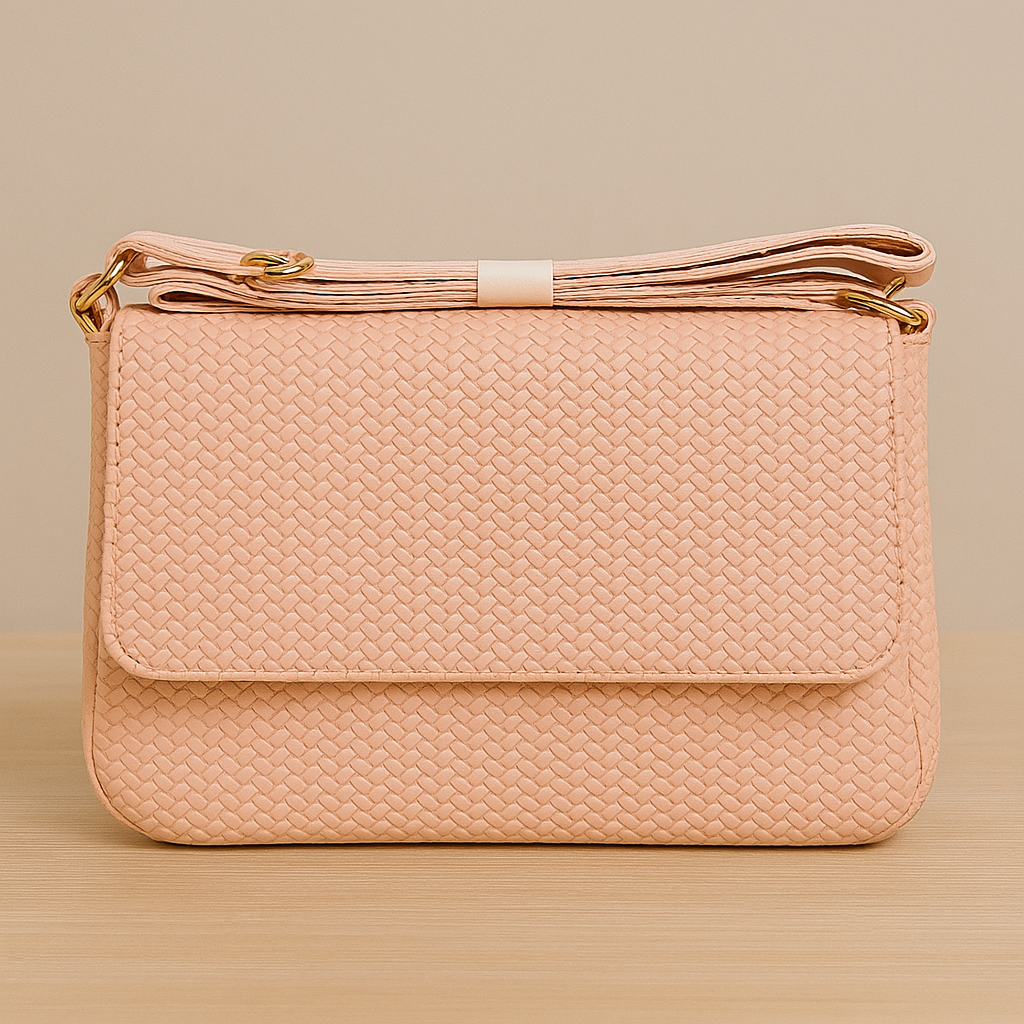Blush Pink Crossbody Bag – Feminine Gold Clasp | Soft & Stylish