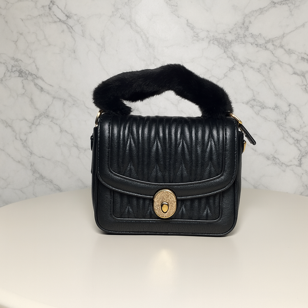 Ivory Elegance Quilted Handbag