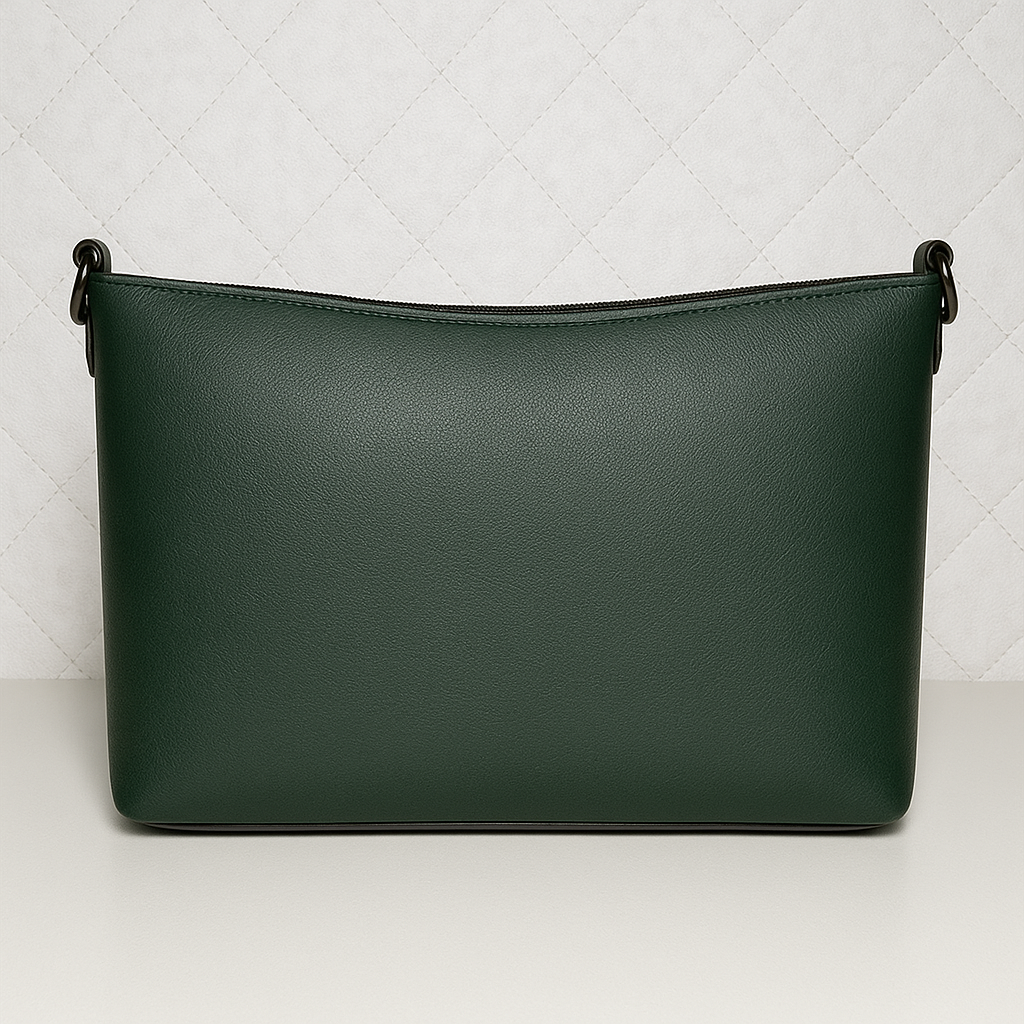 Trendy Black Tote Bag for Women – PU Leather Shoulder Bag with Metal Ring Design