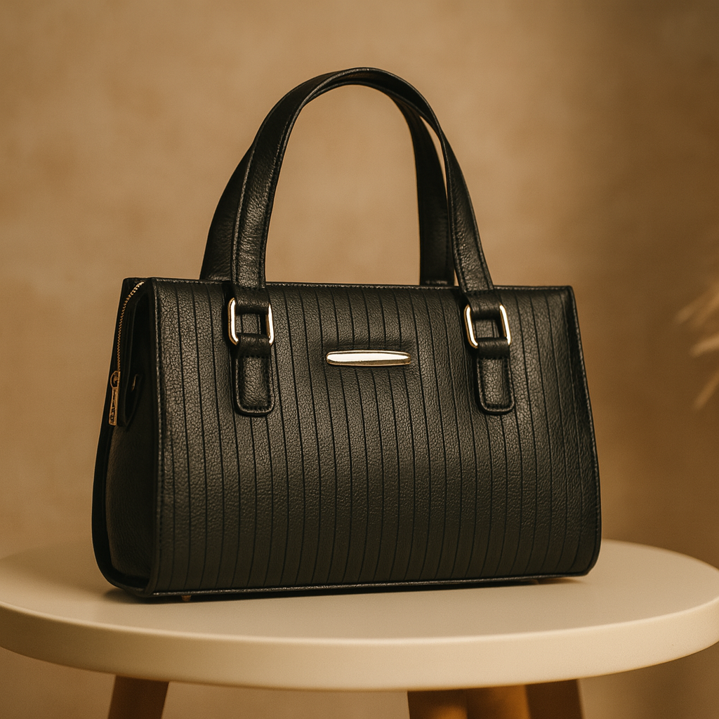 Beige Classic Tote Bag for Women - Premium PU Leather Elegant Handbag