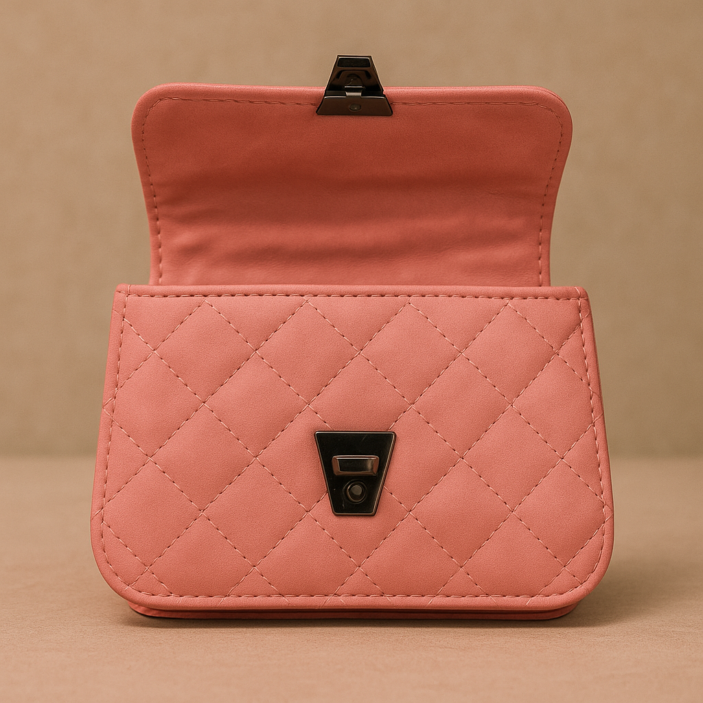 Rivaara Luxe Quilted Elegance Sling Bag – Pink
