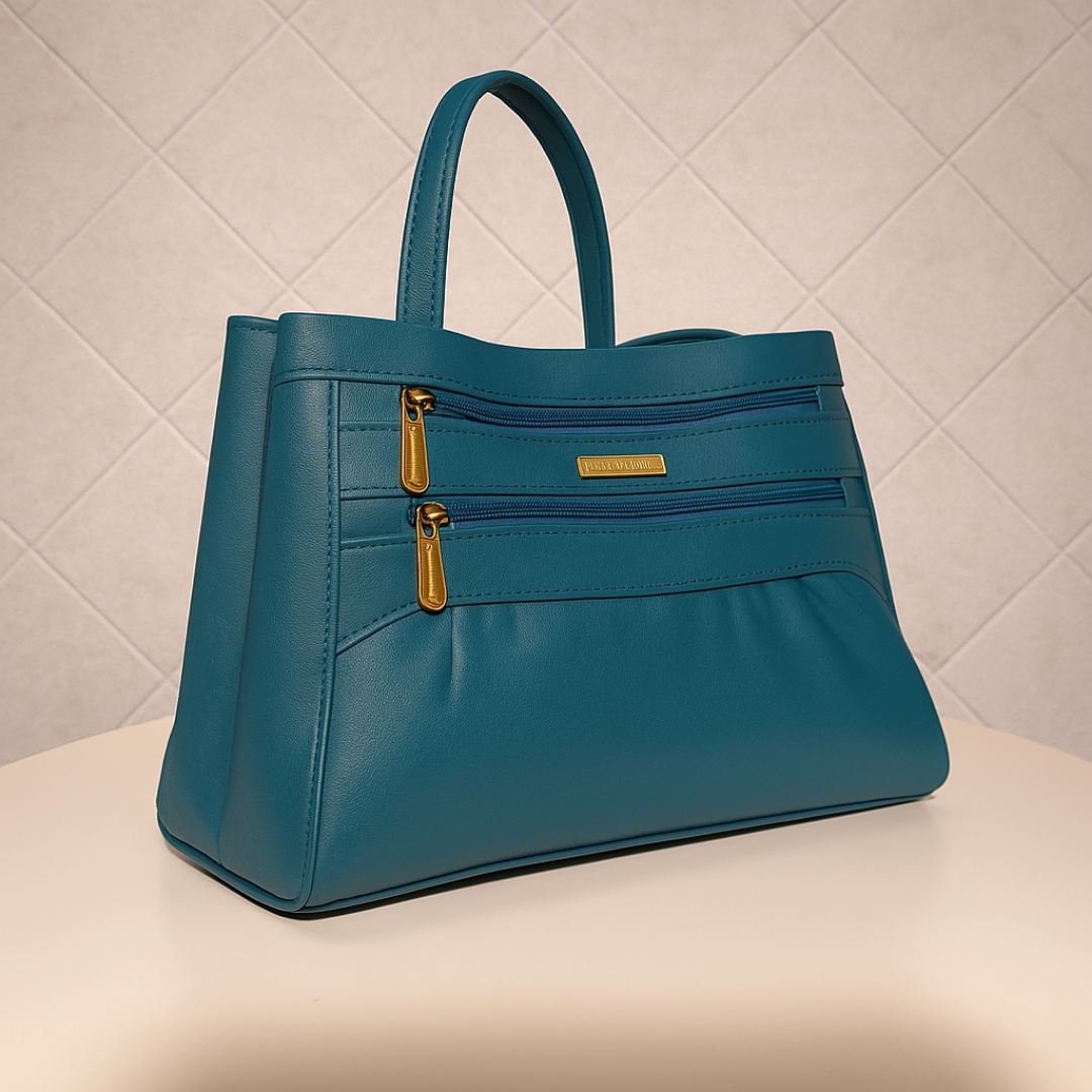 Blush Structured Tote Handbag For Women