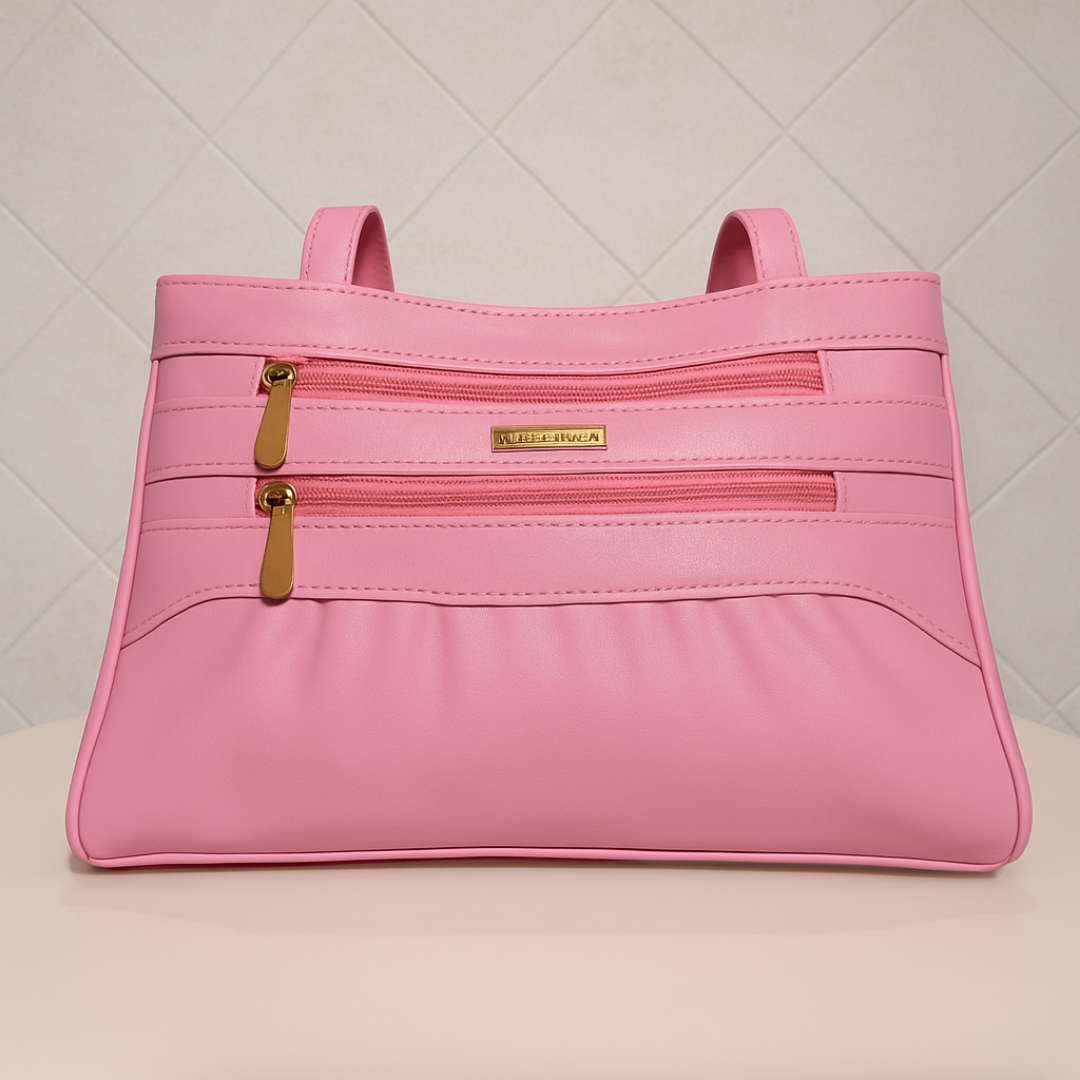 Blush Structured Tote Handbag For Women