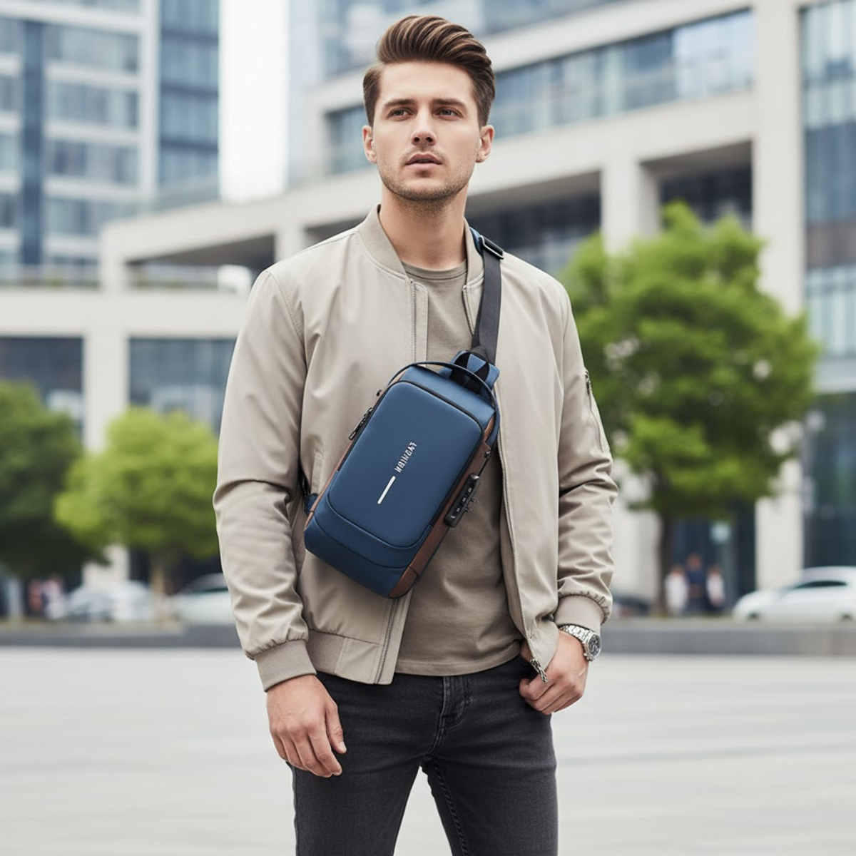 Anti-Theft USB Charging Sling Bag