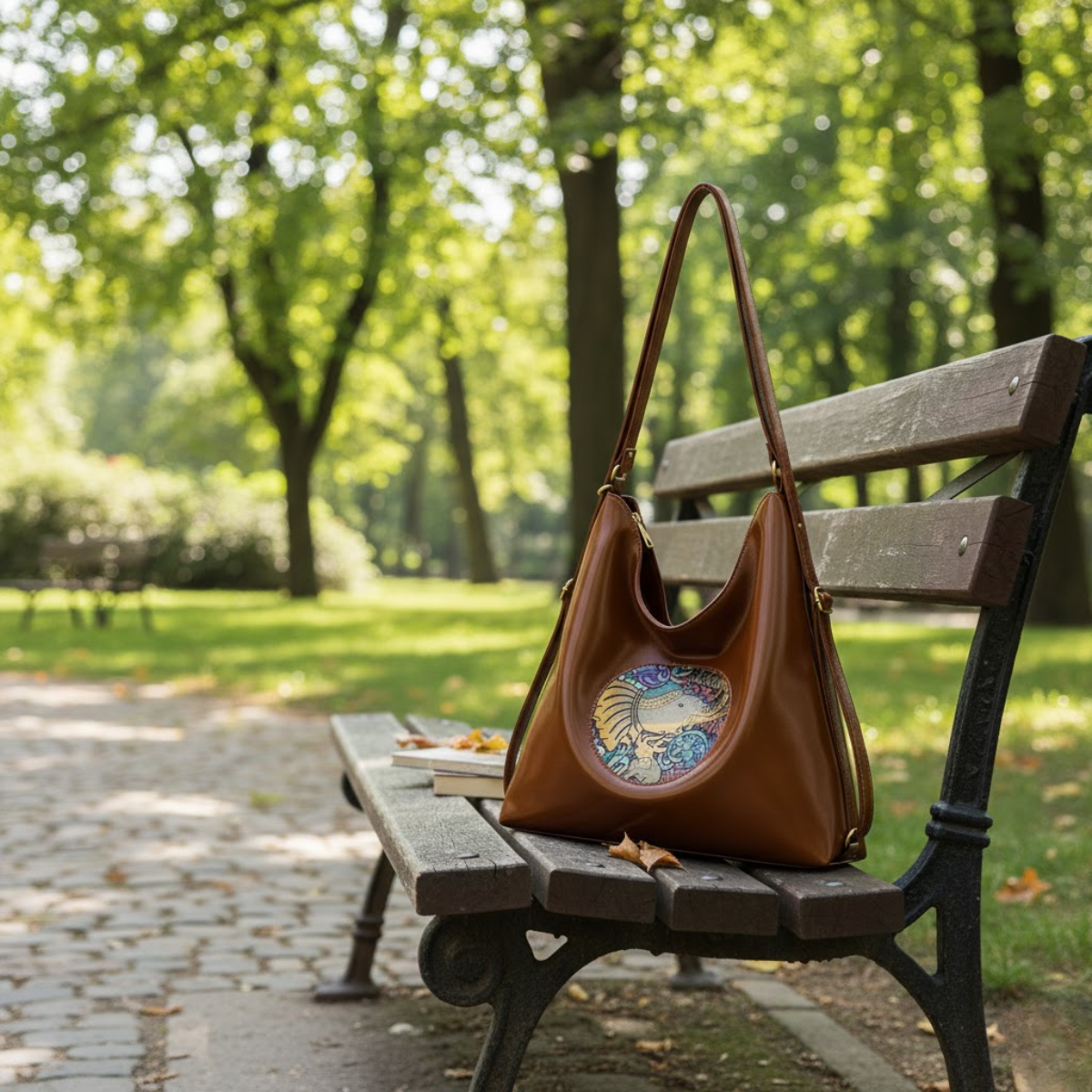 Artistic Leather Tote Bag