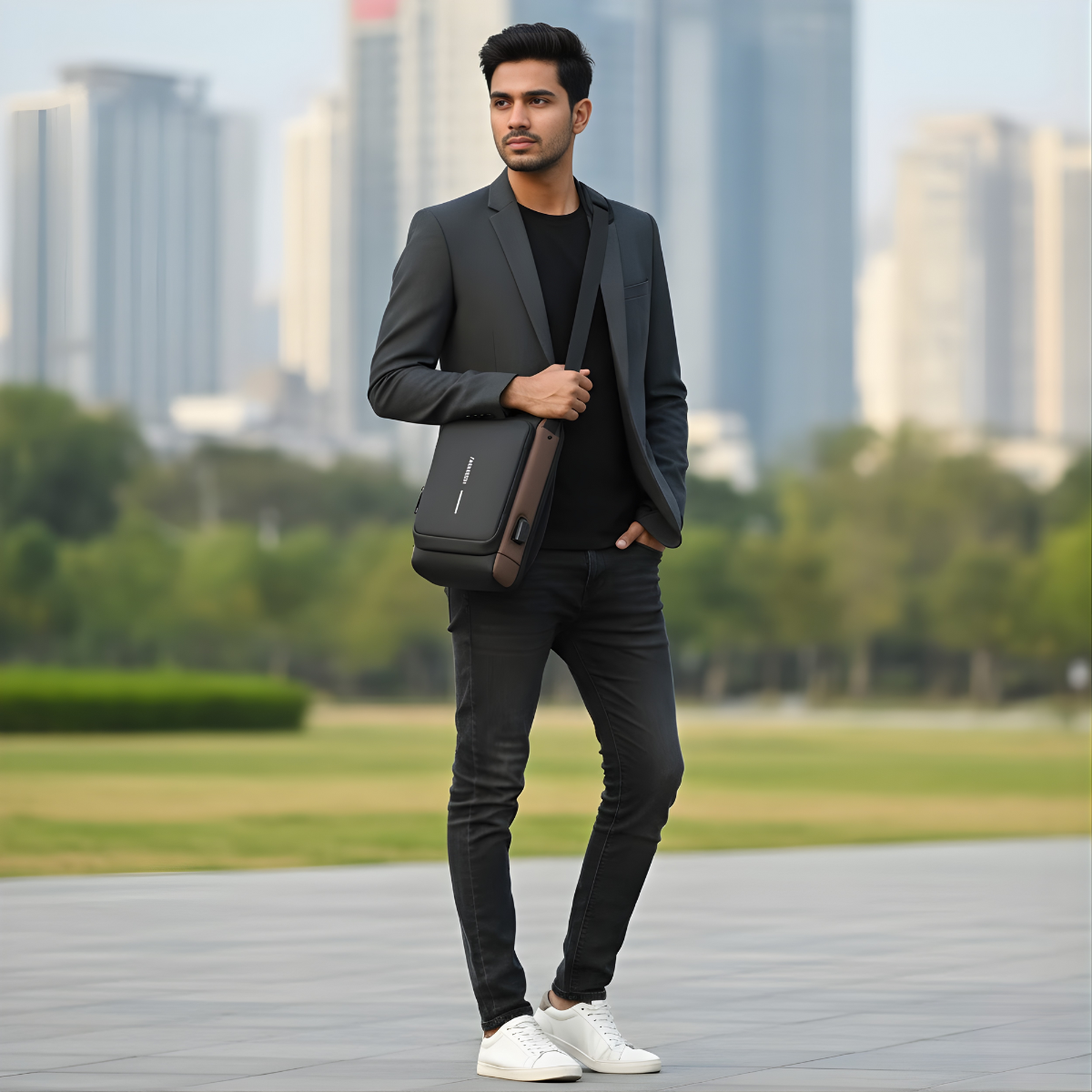 Anti-Theft USB Charging Sling Bag