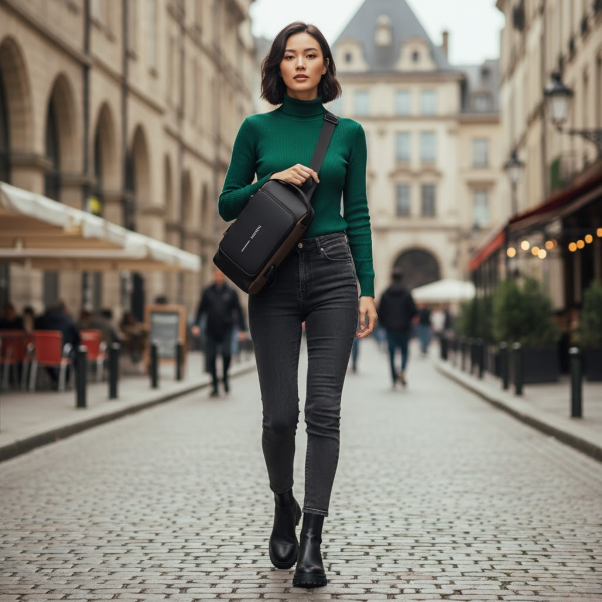 Anti-Theft USB Charging Sling Bag